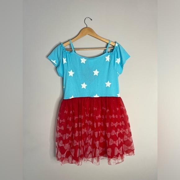 LOL Surprise Dress Tulle Girls Size XXL Plus (18) Red White and Blue Fourth - Picture 5 of 7